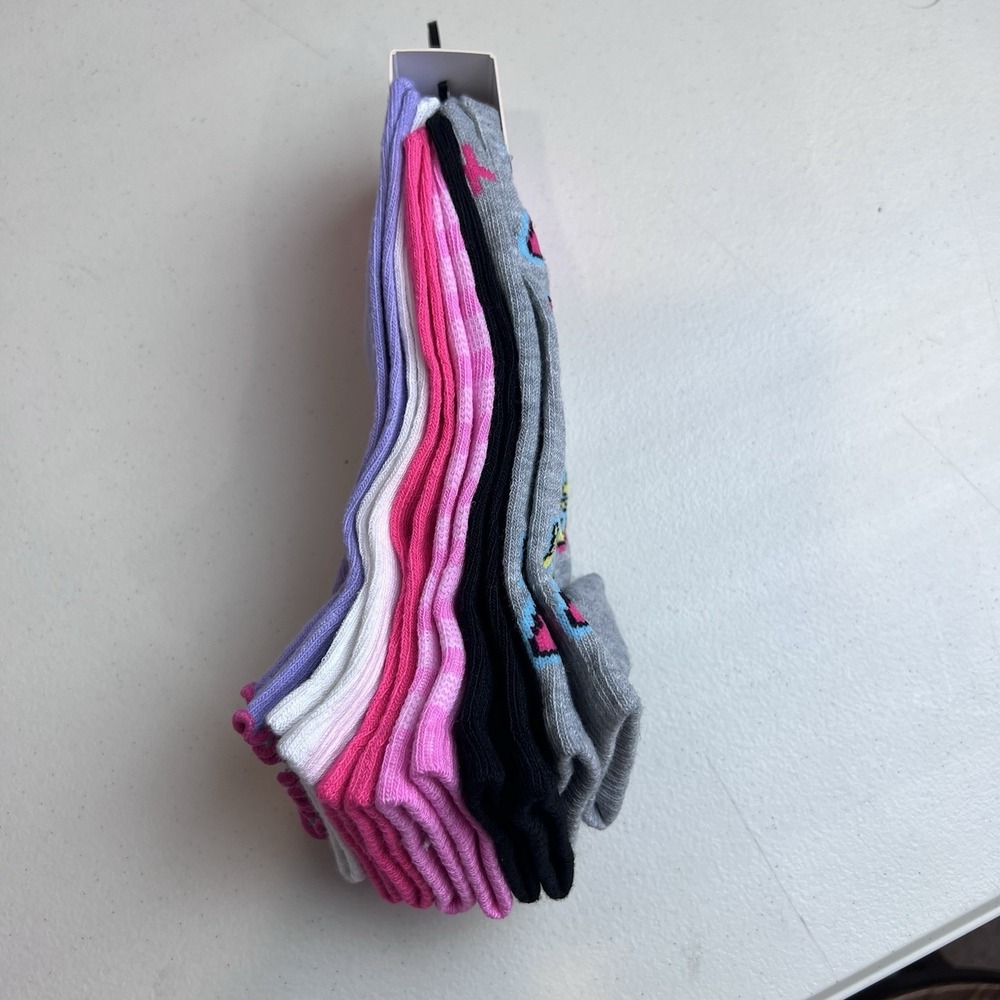 Betsey Johnson Womens Quarter Crew Socks 6 Pair Pink Purple White Gray Size 5-10 - Picture 6 of 6